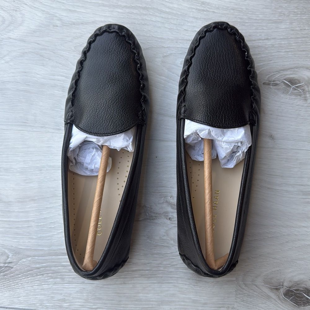 Cole Haan Evelyn Driver loafer black Leather size 6 NWT in box - Picture 13 of 14